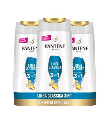 Pantene Pro-V shampoo and conditioner and care 3-in-1 for healthy and shiny hair maintains 3 x 675 ml 2.03 l (1 Pack) in just one step maxi format format)