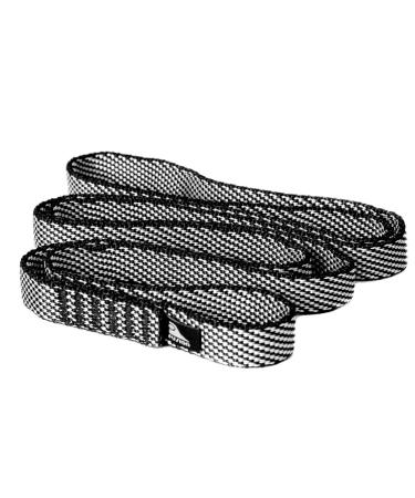 Fusion Climb Quickdraw Runner Military Tactical Edition Stitched Loop Nylon CE UIAA Certified Webbing 80cm x 1.9cm White/Black, QD-1511-80-WHTBLK