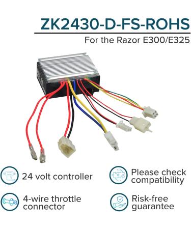 AlveyTech ZK2430-D-FS Control Module for Razor MX350/MX400 (V33+) - Replacement Controller for Electric Scooters & Dirt Bikes - Buy Online on SooperMarket.com