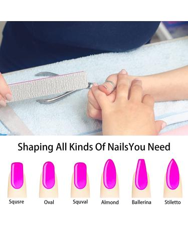 Lofuanna 15 Pack Professional Nail File Set - 100/180 Grit Double Sided Emery Board for Acrylic & Natural Nails - Manicure Tools for Home or Salon Use - Buy Online on SooperMarket.com