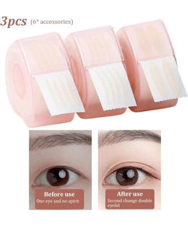 Double Eyelid Tape 3 Rolls Instant Eyelid Lifter Strips 3 Styles Glue Free Invisible Hooded Eyelid Lifter Strips Breathable Eyelid Tapes for Droopy Eyes Double Eyelid Tape - Buy Online on SooperMarket.com