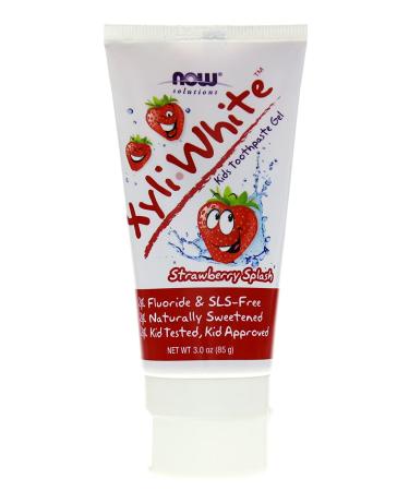 Now Solutions XyliWhite Kids Toothpaste Gel - Strawberry Splash 3 oz (Pack of 5) | Natural Dental Care - Buy Online on SooperMarket.com