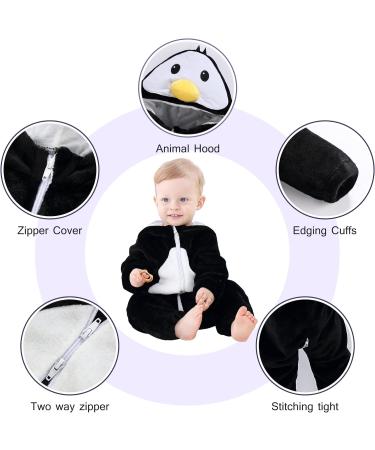 COOKY.D Unisex Winter Animal Hooded Baby Romper | Black Bird | 6-12 Months - Buy Online on SooperMarket.com