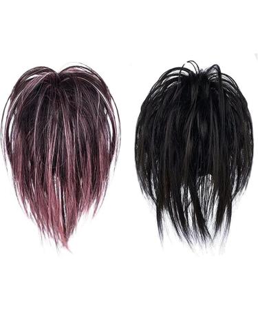 Clip on Ponytail for Woman 8 Teeth Claw Messy Bun Makeup Ponytail Extension Synthetic Fiber Stylish Clip in Claw Hair Washable Hairpiece for Photography Black - Buy Online on SooperMarket.com