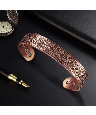 Buy Generic Magix 17.8 cm Magnetic Copper Bracelets for Men - 8 Magnets - Perfect Gift for Fathers & Husbands - Shop Internationally - Buy Online on SooperMarket.com