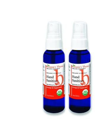 Brittanie's Thyme Organic Natural Hand Sanitizer Spray 2 Pack (Orange)