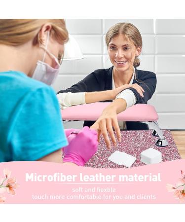 Professional Pink Leather Arm Rest for Nails with Wipes - Manicure Hand Pillow for Nail Techs - Buy Online on SooperMarket.com