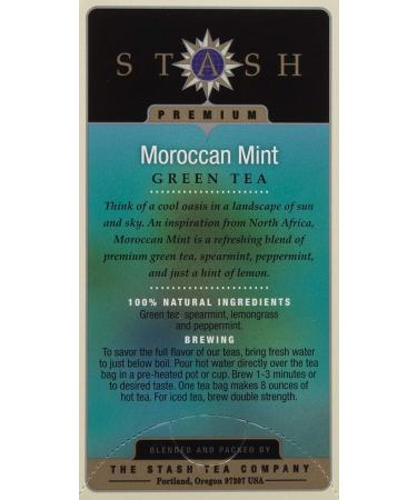 Stash Tea Green Tea Moroccan Mint - 20 Premium Tea Bags (0.9 oz) - Buy Online on SooperMarket.com