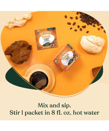 Foods Mushroom Instant Coffee Four Sigma Organic and Fair Trade with Lions Mane Chaga & Mushroom 10 x 2 5 g each Packets (25g) Midium Roast - Buy Online on SooperMarket.com