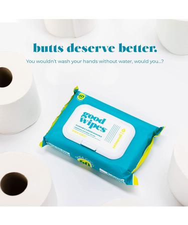 Goodwipes Flushable & Biodegradable Wipes with Botanicals | 180 Count (3 Packs) | Shea-Coco with Aloe | At-Home Use Safe | Septic-Sewer Safe - Buy Online on SooperMarket.com