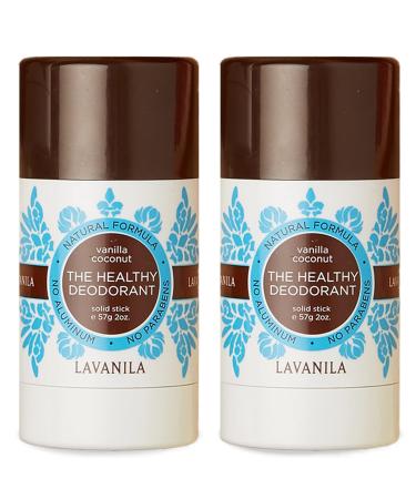 Lavanila Natural Aluminum Free Deodorant 2-Pack Vanilla Coconut - The Healthy Deodorant for Men and Women Solid Stick (2 Ounce Each) Vegan Vanilla Coconut 2 Ounce (Pack of 2) - Buy Online on SooperMarket.com
