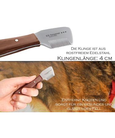 Premium Trimmeters Set for Dogs & Cats | 4-Part Comb & Stainless Steel Fur Knife for All Coat Types - Buy Online on SooperMarket.com