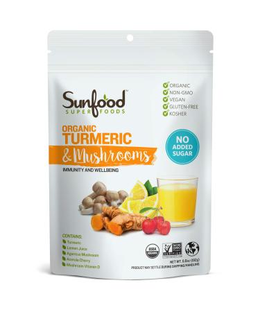 Sunfood Superfoods Organic Turmeric & Mushrooms 6.8 oz (192 g)