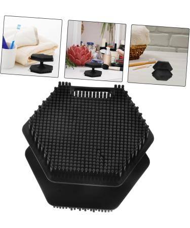 PLAFOPE Face Brush Silicone Face Scrubber Facial Wash Brush Silicone Facial Scrubber Face Exfoliator Facial Cleansing Brush Scrubber Facial Cleansing Brush for Blackhead Face Washer Brush 6.50X6.50X4.00CM Black - Buy Online on SooperMarket.com