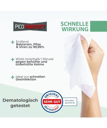 PICO Protect Disinfection Towels - 120 Alcohol-Free Sheets for Effective Cleaning | Refill Bag for Areas & Objects - Buy Online on SooperMarket.com