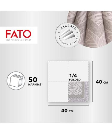 Buy FATO Airlaid Jungle Dust Napkins - 50 Pack 40x40 cm | Textile Effect Eco-Friendly Table Decor - Buy Online on SooperMarket.com