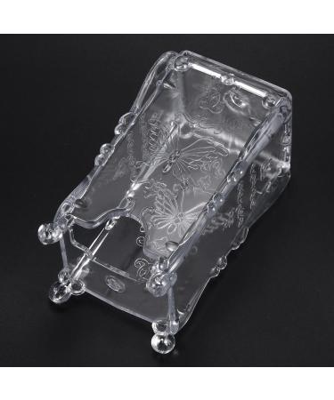 Lizusidtsy 2Pcs Makeup Cotton Pad Organizer Butterfly Fancy Storage Box for Nail Art Wipe Cotton Makeup Tools Transparent White - Buy Online on SooperMarket.com