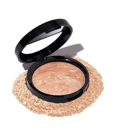 LAURA GELLER NEW YORK Award-Winning Baked Balance-n-Brighten Color Correcting Powder Foundation - Light - Buildable Light to Medium Coverage - Demi-Matte Natural Finish
