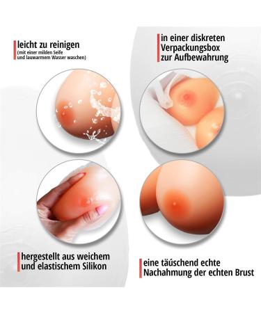 ALKANI Silicone Breast Inserts - Clear Breast Pads & Enhancer for Mastectomy Weddings & Bikinis | Brown Size KK - Buy Online on SooperMarket.com