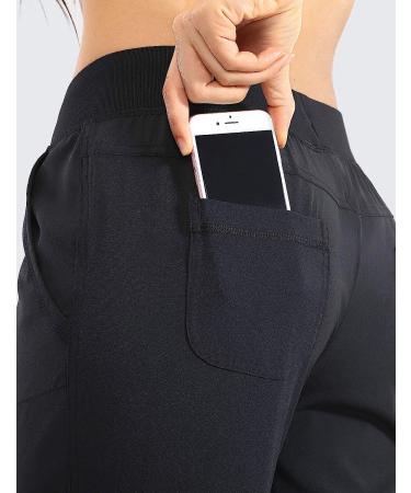 CRZ YOGA Women's Lightweight Joggers 27.5 - Outdoor Running Pants, Large Black - Buy Online on SooperMarket.com