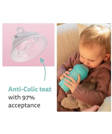 Herobility Double Anti-Colic Baby Bottles 5 fl oz/140ml 4-Pack BPA-Free Multicolor - Buy Online on SooperMarket.com