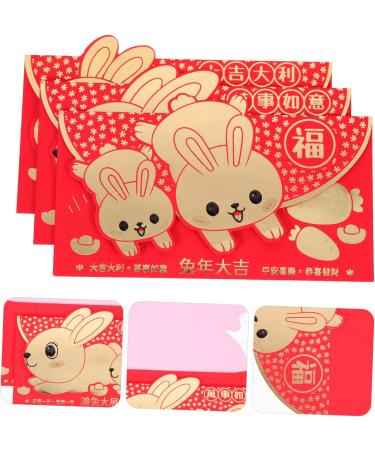 ABOOFAN 36 Pcs Year of The Rabbit Lucky Packet Bunny Hong Bao 2023 New Year Envelopes Lunar Hong Bao 2023 Year Red Packet Money Gift Cartoon Red Packets Design Paper Chinese Style - Buy Online on SooperMarket.com