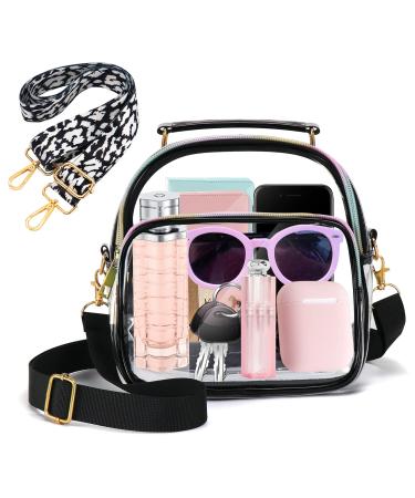 Hysagtek Clear Purse for Women Stadium Approved, Clear Bag, Clear Crossbody Bag, Clear Stadium Bag, Clear Stadium Purse