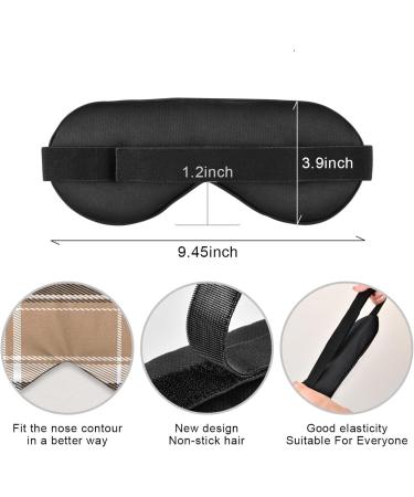 WELLDAY Brown Plaid Sleep Mask - Adjustable Eye Shade Cover for Men and Women - Buy Online on SooperMarket.com