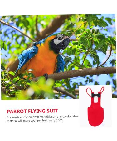 Iplusmile Parrot Suit - Bird Windula Accessories for Home Birds | Pet Needs & Clothing for Bird Lovers | Red Set - Buy Online on SooperMarket.com