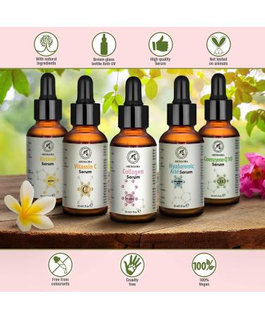 Collagen Face Serum for Face & Skin Care - 30ml Glass Bottle - w/Pure Collagen for All Skin Types - Anti Age Serum - Collagen Booster Serum - Buy Online on SooperMarket.com