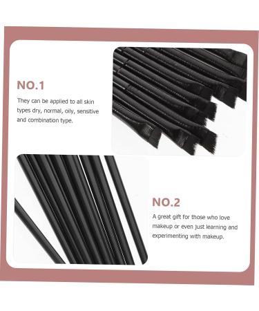 Mikinona Flat Concealer Brush 12pcs Eyeliner Brush Eye Shadow Brush Flat Eyeliner Brush Eyeshadow Eyeliner Make up 14.5x0.7x0.5cm Black - Buy Online on SooperMarket.com