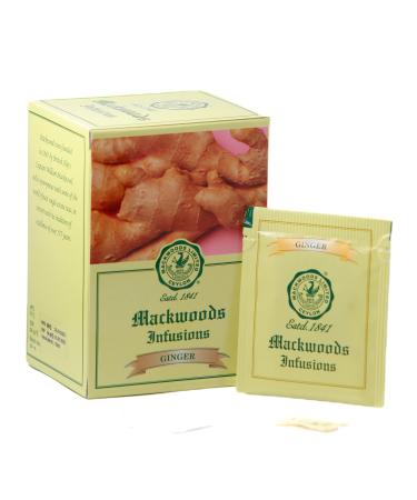 MACKWOODS GINGER HERBAL INFUSION IN 25 ENVELOPED TEA BAGS