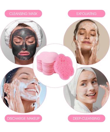 Telooco 50 Pieces Flower Shape Compressed Facial Sponges Disposable Expedient Travel Face Sponges for Cleansing Exfoliating Makeup Estheticians Spa(Pink) - Buy Online on SooperMarket.com
