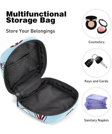 Anna Cowper Hot Air Balloon Print Sanitary Napkin Storage Bag - Multi-colored Feminine Menstrual Cup Pouch for Periods - Portable and Stylish Women's Tampon Holder - Buy Online on SooperMarket.com