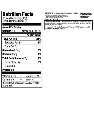 Kirkland Organic Creamy Peanut Butter 28 Ounce Jar - 2 Pack | Made with U.S. Valencia Peanuts - Buy Online on SooperMarket.com