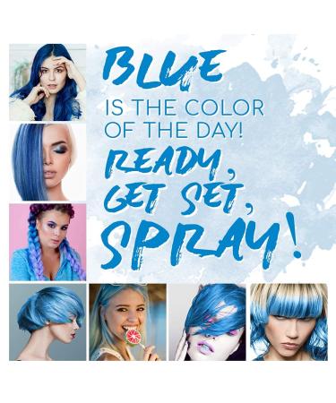 Punky Temporary Hair Color Spray in Bengal Blue - Non-Sticky, Non-Damaging Travel Size Dye for Instant Vivid Color - 3.5 oz - Buy Online on SooperMarket.com