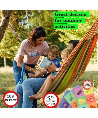 Cute Natural Mosquito Patches Stickers for Child Adult Home Outdoor Camping Travel Hiking Chemical Free Long Lasting Protection 108Pack - Buy Online on SooperMarket.com