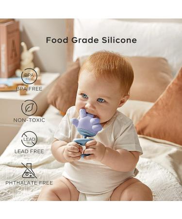BC Babycare Baby Teether Toys - Silicone Teething Toys for Babies 0-6 Months - Finger Shape Infant Teething Pacifier (Blue) - Buy Online on SooperMarket.com