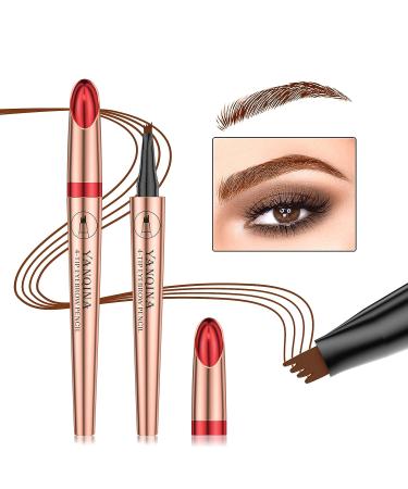 Anifer Liquid Microblading Smoke Gray Waterproof Eyebrow Pencil - Long-Lasting & Natural 4-Point Fork-Tip Pen (Smoke Gray 3) - Buy Online on SooperMarket.com