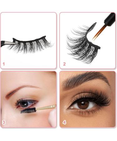Gjinxi 10 Pairs Half Lashes Natural Looking Cat Eye Lashes Accent Eyelashes False Eyelashes 3D Fake Lashes Natural False Lashes False Eye Lashes Soft Fluffy Lashes - Buy Online on SooperMarket.com