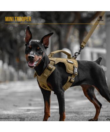 Oneigris Dog Harness & Leash Set | Mini Trooper Puppy Dishes with Control Handle for XS & SM Dogs - Brown - Buy Online on SooperMarket.com
