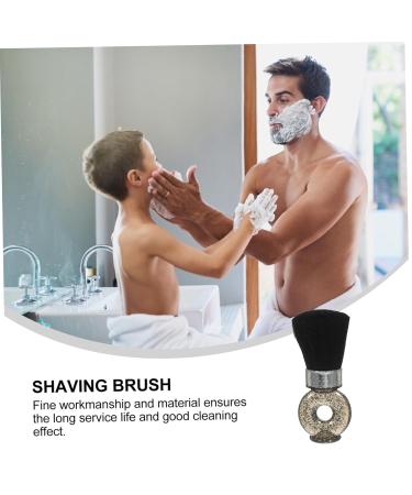 Buy Mikinona Broken Hair Brush & Shaving Brush - Professional Barber Tool for Beard Care & Styling - 8.5x3.5x14.5cm Black - International Shipping Available - Buy Online on SooperMarket.com