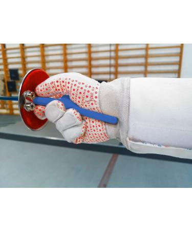 Foil Sword with Pistol Grip - Electric Fencing Weapon Set for Adults - Olympic Blade, Body Wire Socket, Guard Pad - Red/Blue (Right) - Buy Online on SooperMarket.com