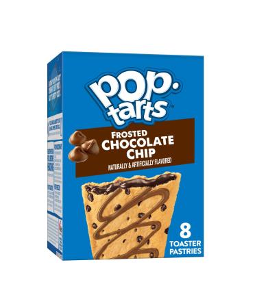 Pop-Tarts Toaster Pastries, Breakfast Foods, Kids Snacks, Chocolate Chip Drizzle, 13.5oz Box (8 Pop-Tarts)