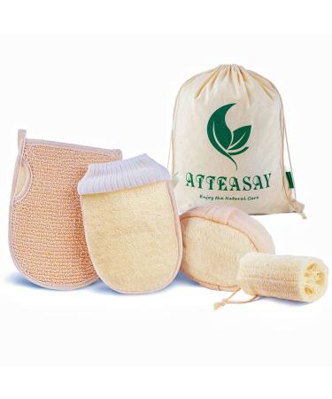 Exfoliating Glove Exfoliating Loofah Glove Body Scrubber  Heavy Exfoliate Glove for Dead Skin Bath Exfoliating Gloves for Shower Spa Massage & Body Scrub - Shower Gloves Exfoliating for Women & Men