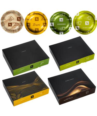 Pro Capsules Mild Assortment - 200 Coffee Pods Bianco Delicato Leggero Finezzo Brazilian Origin Flavors | For Commercial Machine