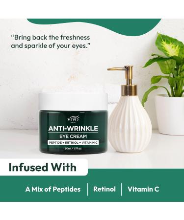 Vivo Per Lei Vitamin C Eye Cream - Anti-Aging Retinol & Peptide Formula for Puffiness Wrinkles & Dark Circles - 1.7 Fl. Oz - Buy Online on SooperMarket.com