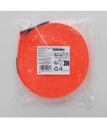 Looxmeer Rubberized Dog Tow Lines - 3m to 30m Leashes for Small & Medium Dogs | Neon Orange Practice Lines - Buy Online on SooperMarket.com