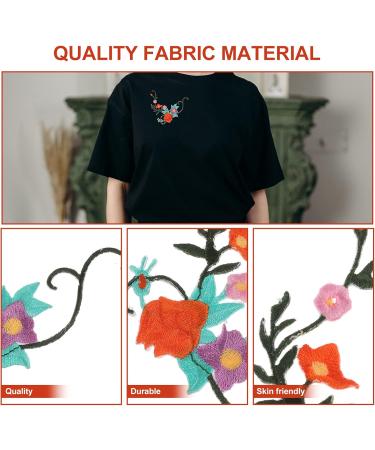 24 Pcs Floral Cloth Stickers Iron on Patches Bag Flower Patches Flower Embroidery Patches Fine Dress 1x3pcs 12X4.5cmx3pcs - Buy Online on SooperMarket.com