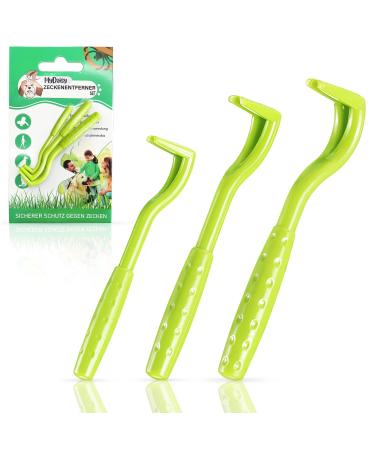Mydaisy 3 -Set Ticking tongs for dogs in 3 different sizes for all types of ticks from small to large - tick pliers human - tick pliers cat - tick hooks for dogs - tick pliers for cats